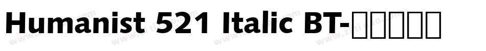 Humanist 521 Italic BT字体转换